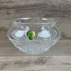 Waterford Crystal Lead Centerpiece Bowl Pompeii Pattern Signed Ireland